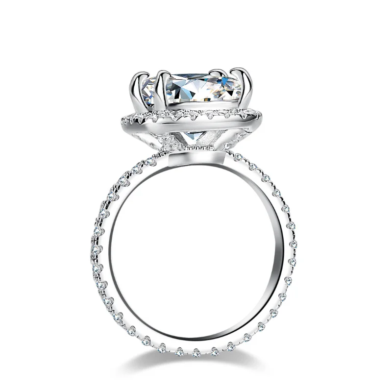 Женское Обручальное кольцо из серебра 925 пробы с блестящей огранкой