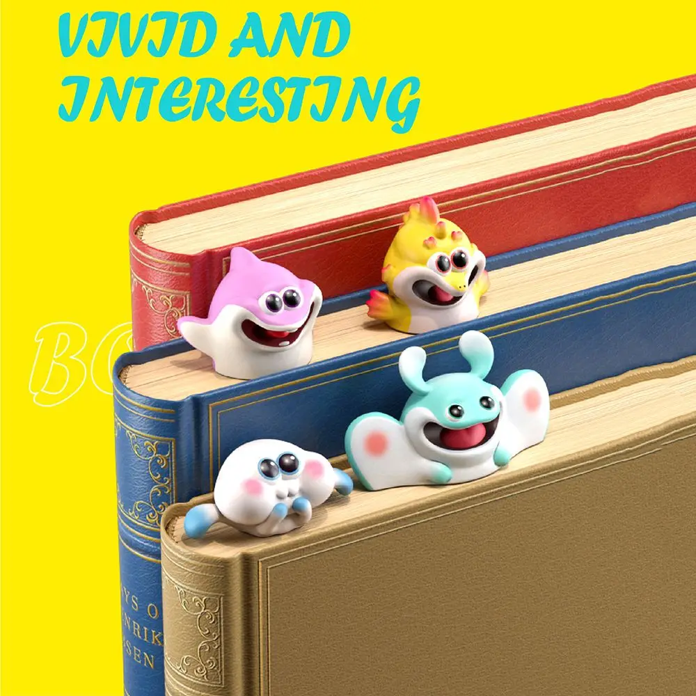 

Newest 3D Stereo Bookmarks PVC Cartoon Sea Animals Series Reading Labels Mark Kids Favorite Learning Gift Stationery Supplies