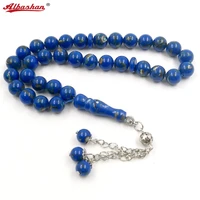 albashan mans misbaha turquoises tasbih 10mm muslims prayer beads 33 beads blue stone inlaid shell