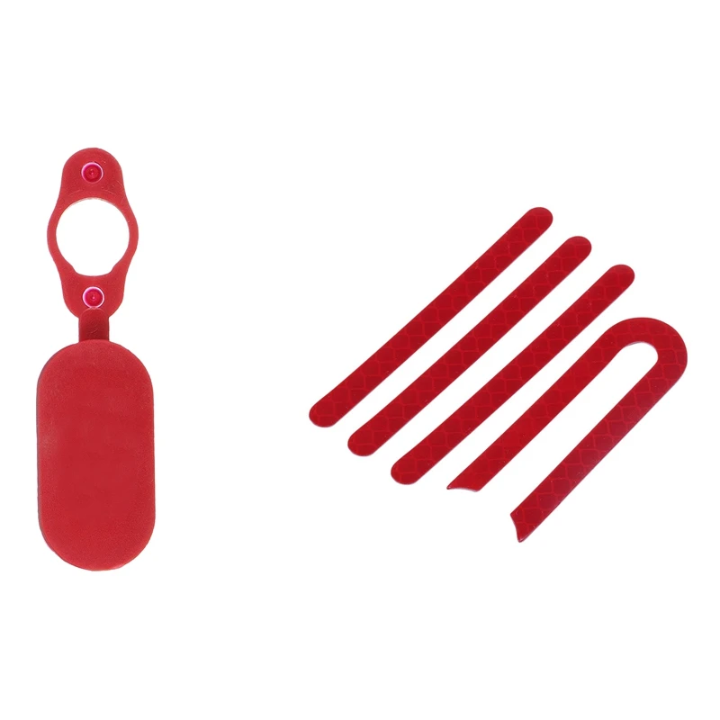 

Резиновый чехол с пылезащитной заглушкой для зарядного порта Xiaomi Mijia M365 и 1 комплект, Светоотражающая наклейка на переднее и заднее колесо