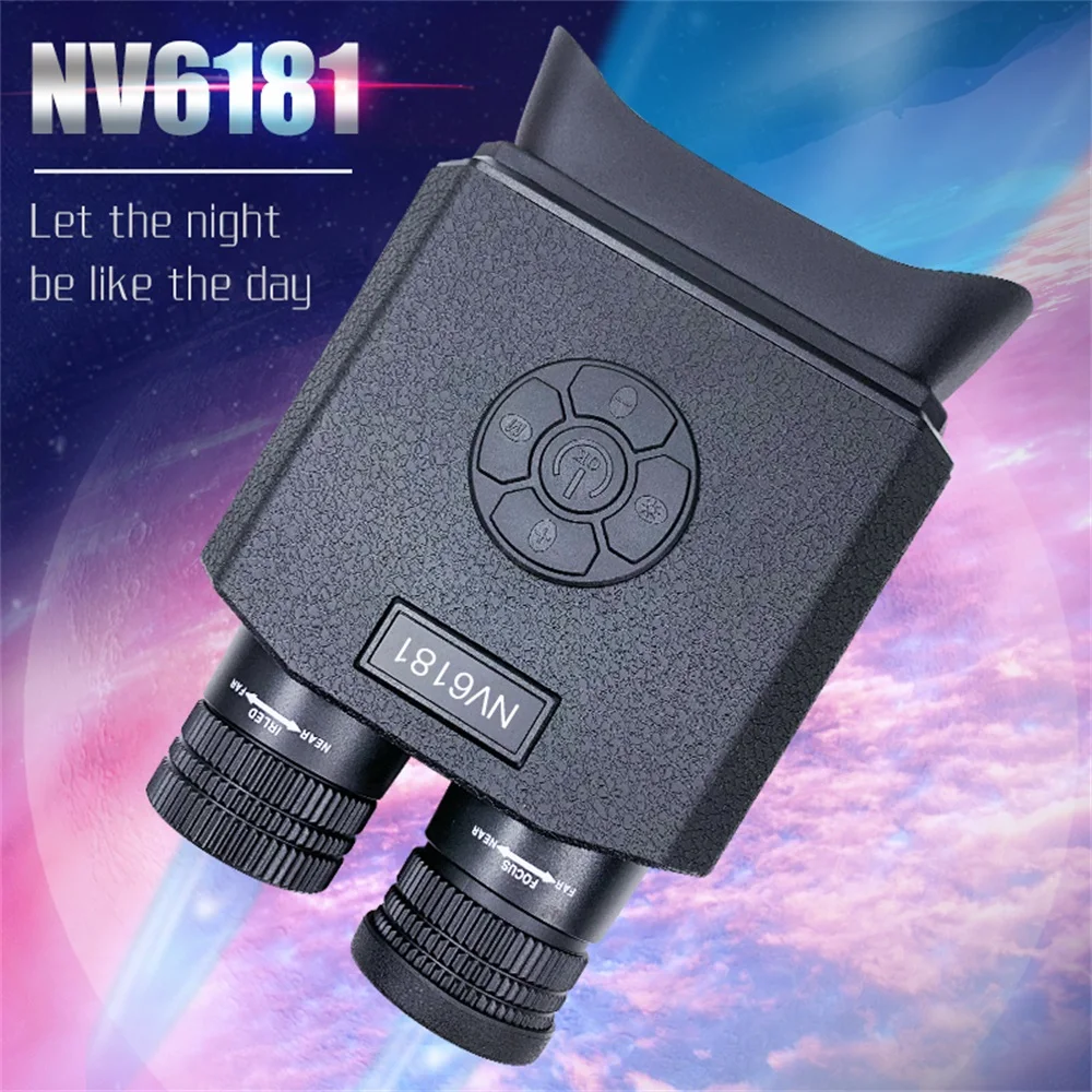 

Ponbos NV6181 4K 8X Digital Zoom Binoculars Telescope 300M Full Dark Infrared Night Vision for Hunting Camping Video Recording