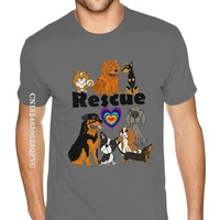 high quality standard rescue dog rottweiler chow chow tshirt for men streetwear gothic style anime tshirt water printed t shirt