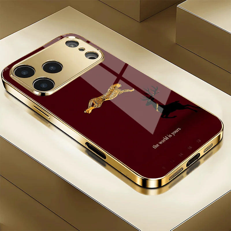 Фото Чехол для телефона Jinbao Black Deer Wine Red для iPhone 17 16 15 14 13 12 11 Pro/Max/Plus в качестве ударопрочной задней крышки. №1