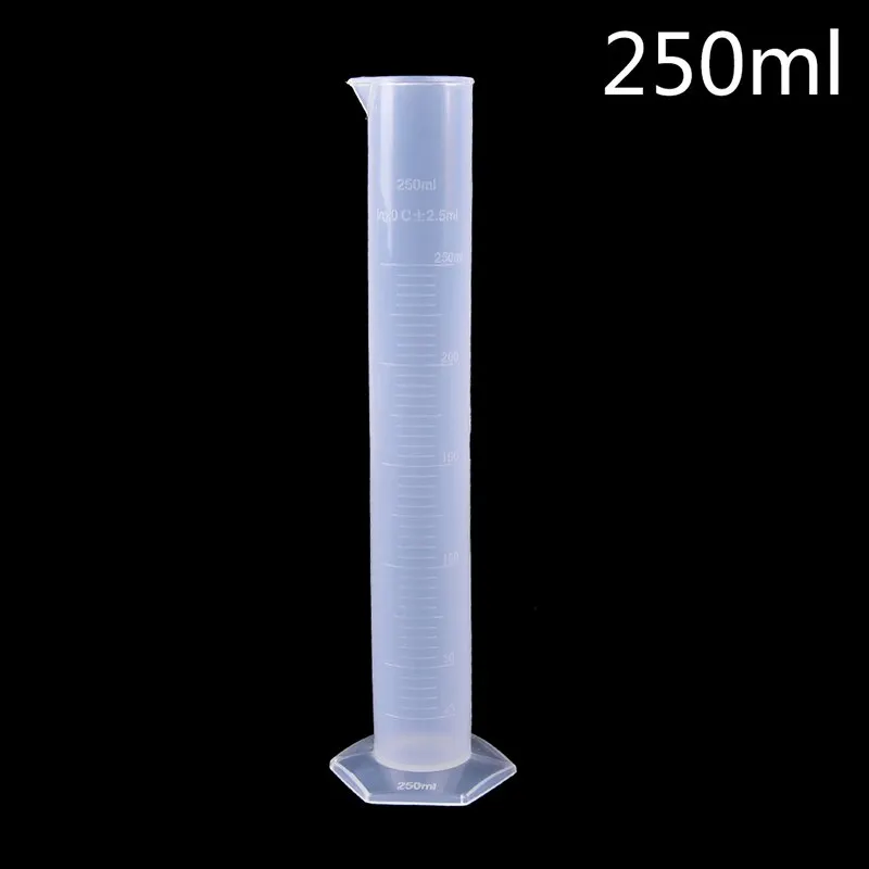 

250ml Plastic Chemistry Laboratory Cylinder Tools School Lab Supplies Measuring Cylinder Graduated Tools