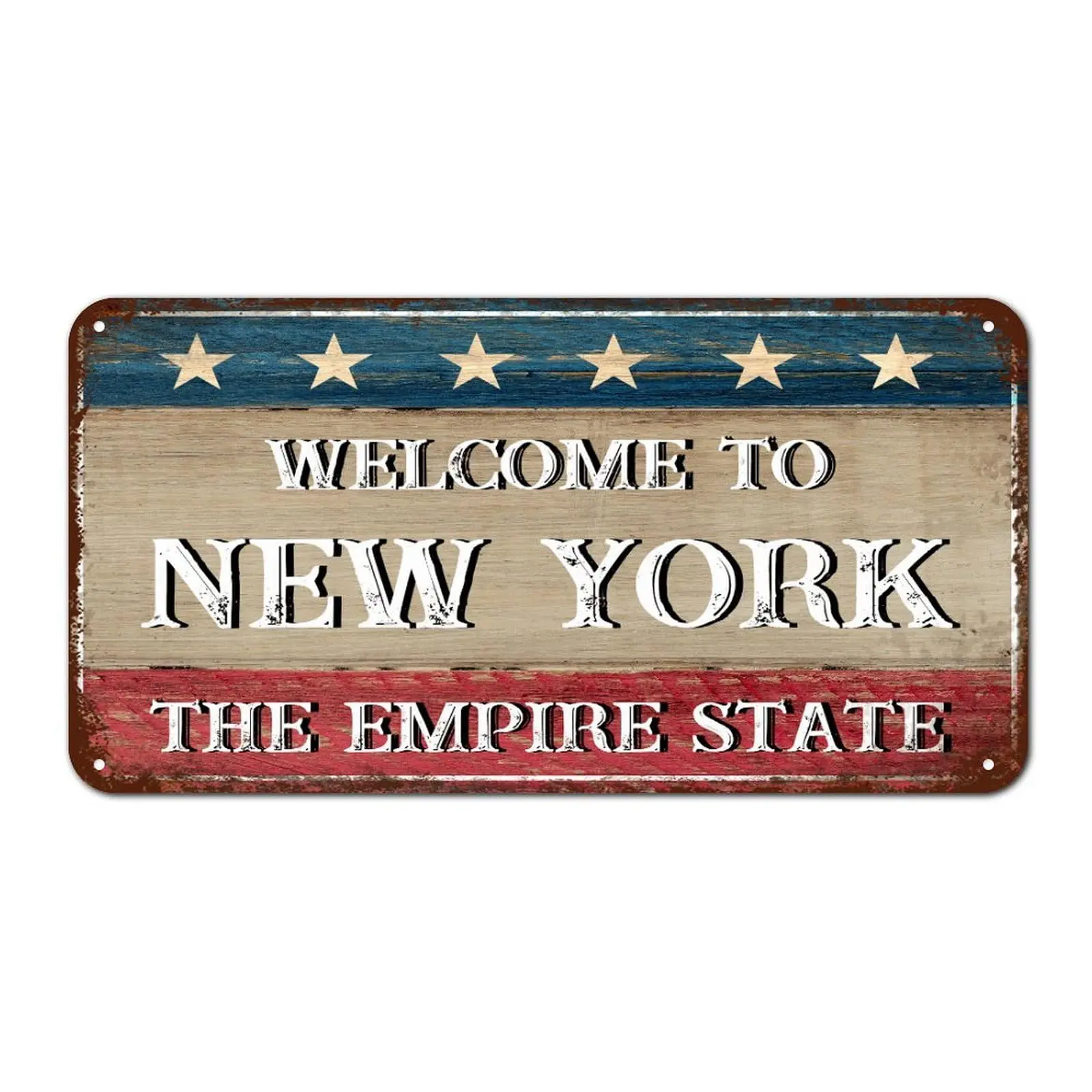 Добро пожаловать в Нью-Йорк знак империи патриотическая страна Металлический