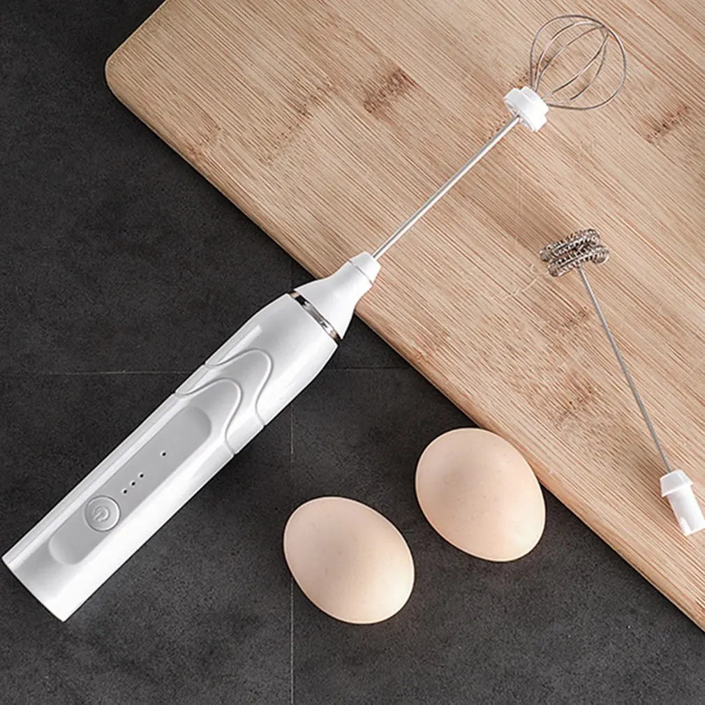 

Electric Milk Frother Handheld Foam Maker Mini Blender USB Rechargeable Coffee Frother with 2 Stainless Whisks J17 21 Dropship