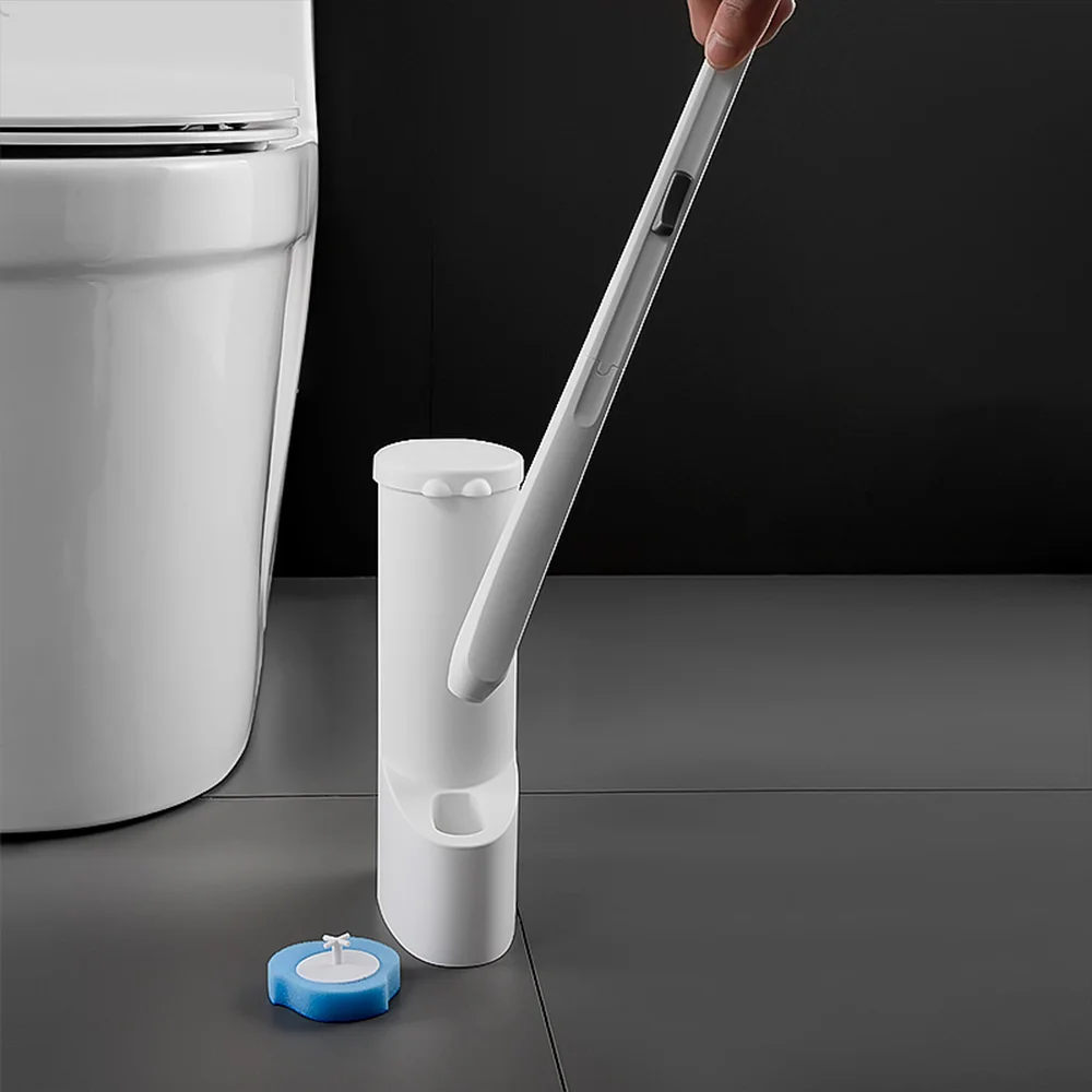 

Bathroom Brush Disposable SpongeToilet Brush Automatic Install Sponge Cleaning Brush Without Dead Angle Wc Artifact Accessories