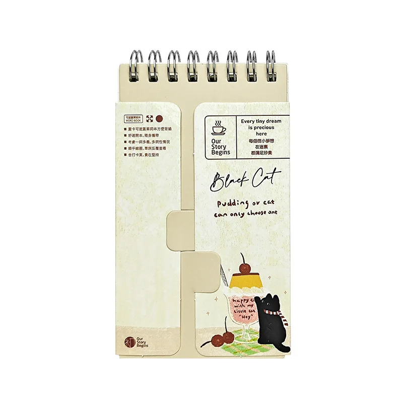 

Мини-карманный Блокнот A7 С Кошачьей Тематикой, Портативный Свежий Милый Мультяшный Питомец, Учебная Книга, Журнал, Книга Слов