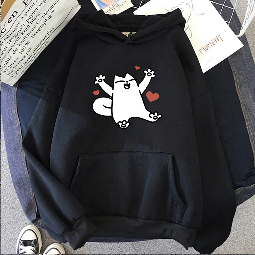 

Simon's Cat Harajuku Casual Anime Hoodies Kawaii Manga Sweatshirts Cute Cartoon Clothes for Men/women Printed Graphic Streetwear