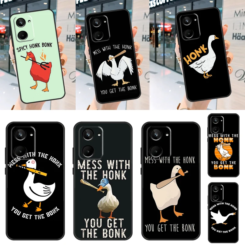 Забавный мем Duck Goose Honk Bonk для Realme 8 9 10 11 Pro Plus GT Neo 5 3 2 T C21Y C31 C21 C11 C30 C35 C55 C33 C25s чехол