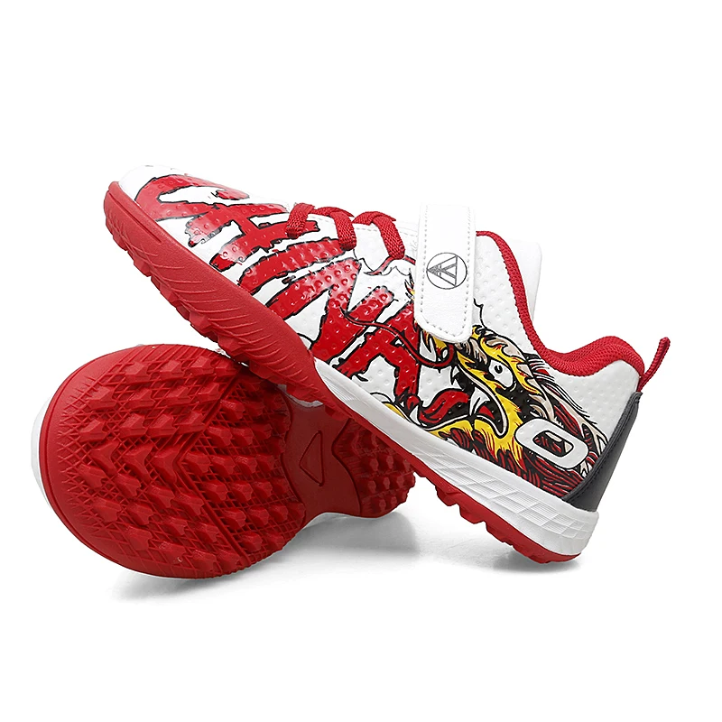 

XUEBOOT TF Soccer Shoes Children Velcro Football Sneakers 31-39size