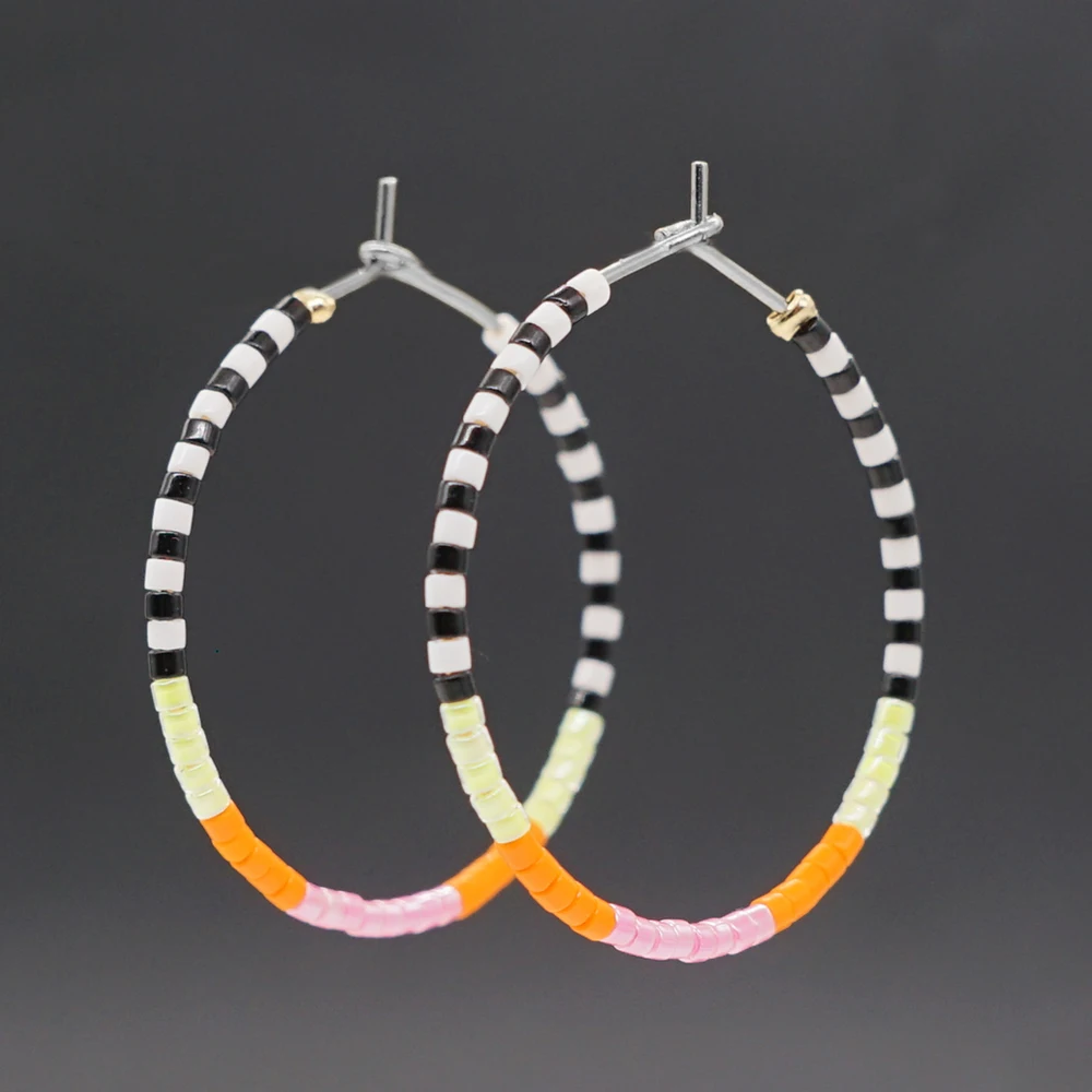 

Go2Boho Miyuki Seed Bead Earing For Women Jewelry Hoop Earrings Bijoux Boho Beaded Ear Rings Simple Pendientes Aros Brinco