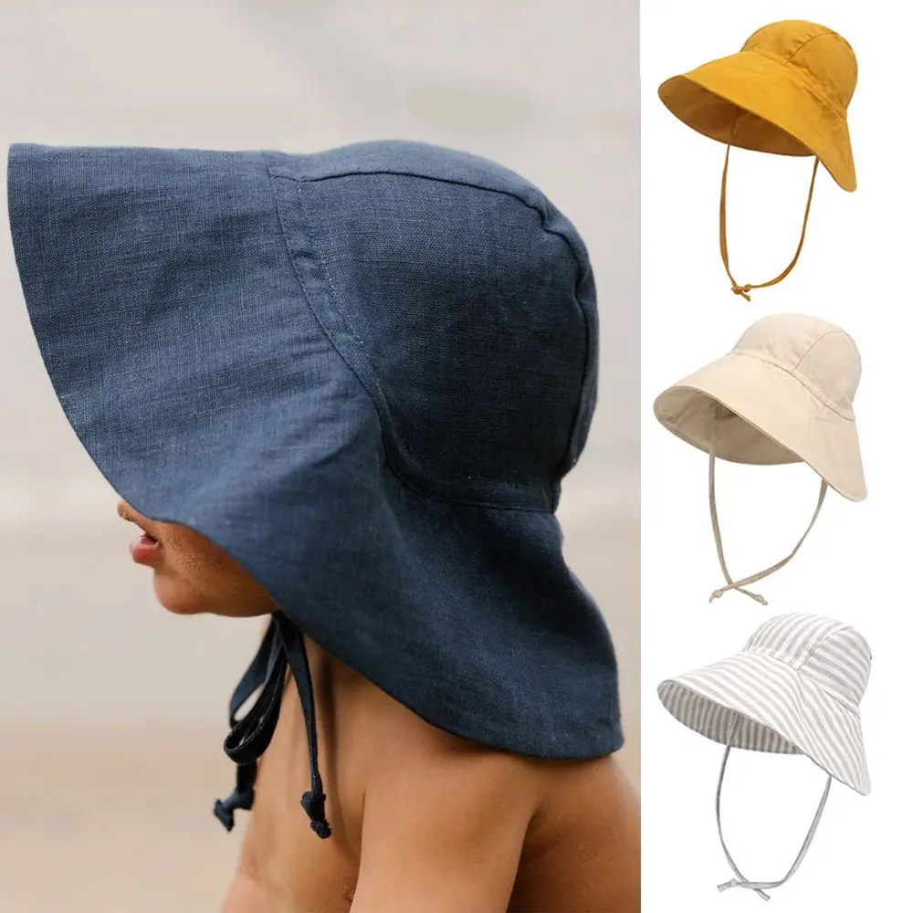 

9M-4Y Breathable Summer Spring Accessories Sunshade Baby Sun Hat Sun Cap Big Brim Kids Bucket Hat