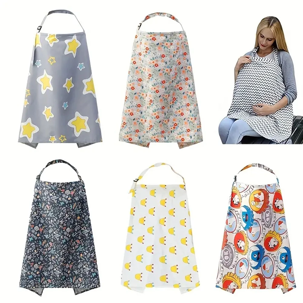 Дышащий Хлопковый Чехол Для Кормления Грудью Женщин Обертка С Облачным Принтом