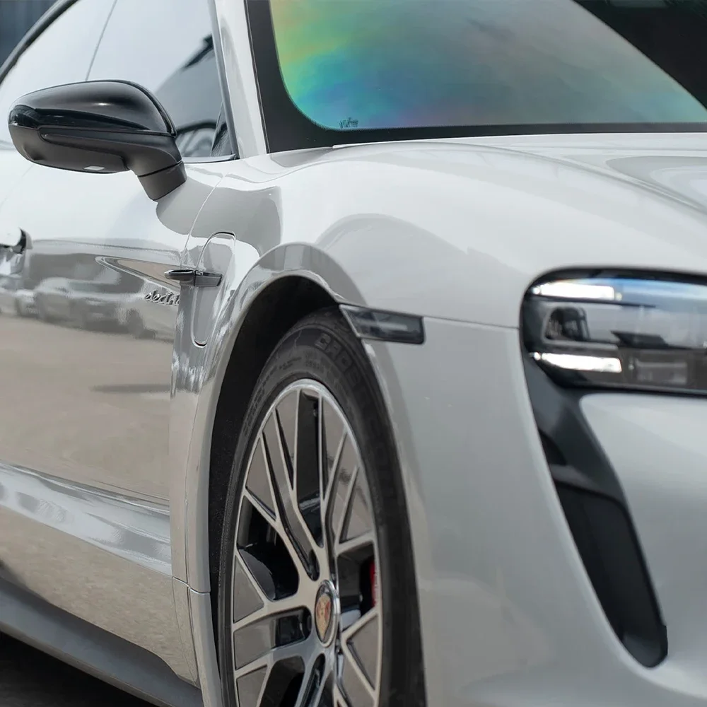 Автомобильная наклейка матовая серая виниловая пленка без пузырьков авто