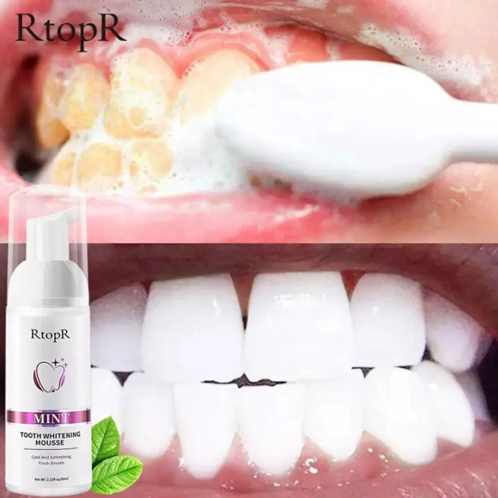 Effective Teeth Cleansing Whitening Mousse Toothpaste Breath Stains Tool Hygiene Plaque Treatment Care Oral Removal Fresh D Z4M8