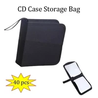 40pcs cd dvd discs storage bag waterproof oxford cloth carry case high capacity cd box wear resisting album holder cover handbag