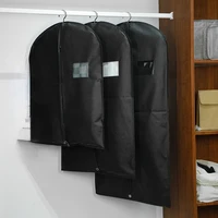 non woven clothes dust cover garment hanging bag dress suit coat storage bag household wardrobe hanging clothing organizer