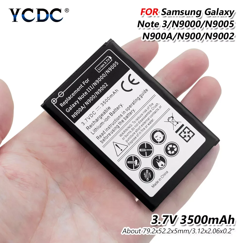

3500mAh Li-Po Battery Replacement For Samsung Galaxy Note 3 N900 N9002 N9005 N9006 N9008 N9009 SGH-N075 SC-01F