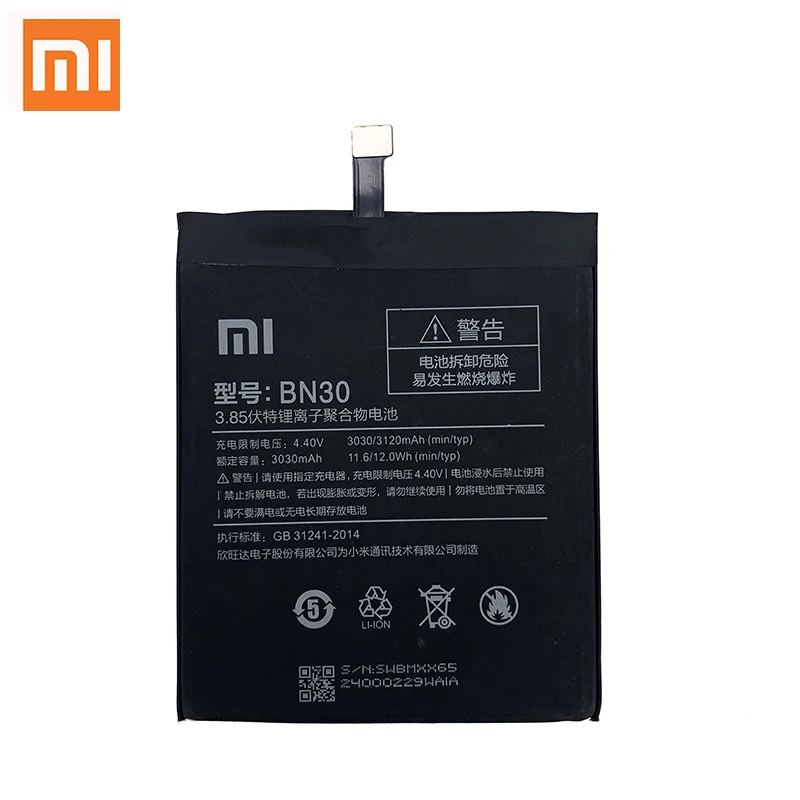 xiao mi original phone battery bn30 for xiaomi redmi 4a mi4a m4a high quality 3120mah phone replacement batteries free global shipping