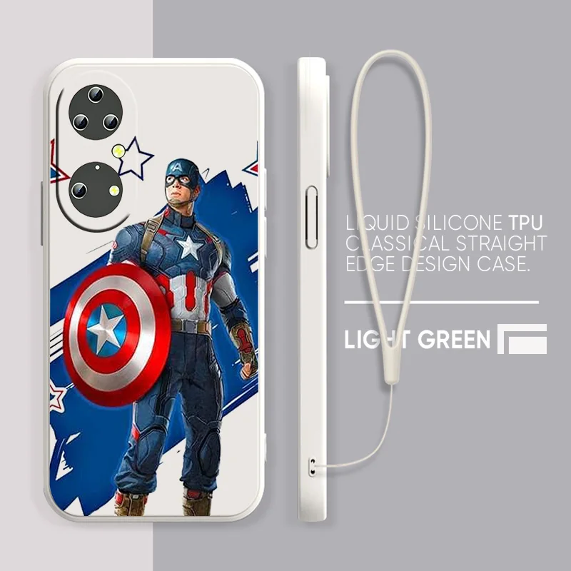

Captain America iron man For Honor 60 50 30 20 20 10 9 9X 9A 9C X8 8A Pro Plus Lite 4G 5G Soft Silicone Black Phone Case