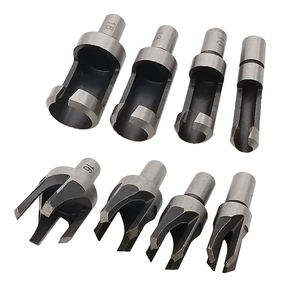 

Carbon Steel Wood Plug Hole Cutter Drill Bit Set 6/10/13/16mm Woodworking Round Shank Drills Power Tool DIY