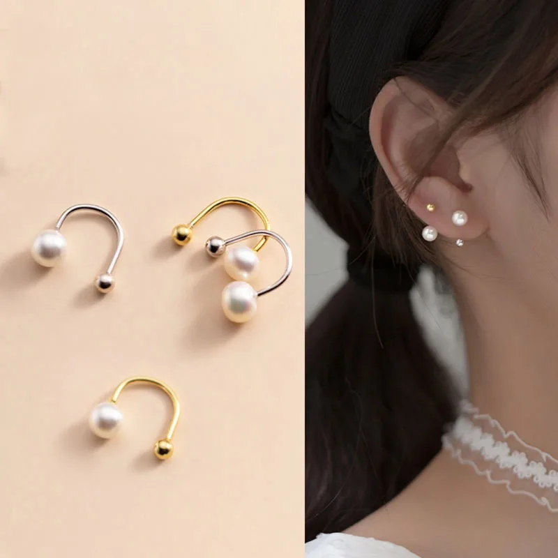 

Silver Color Twisted Golden Color Minimalist Double Ball Fashion Stud Earrings For Women Luxury Glitter Jewelry Gifts
