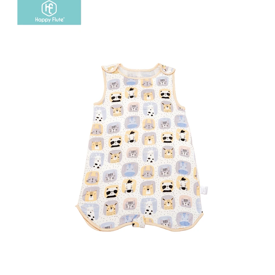 

Happyflute Summer Children's Vest Sleeping Bag Cute Printing Baby Comfortable Thin Soft Cotton Sleeveless Sleepsacks