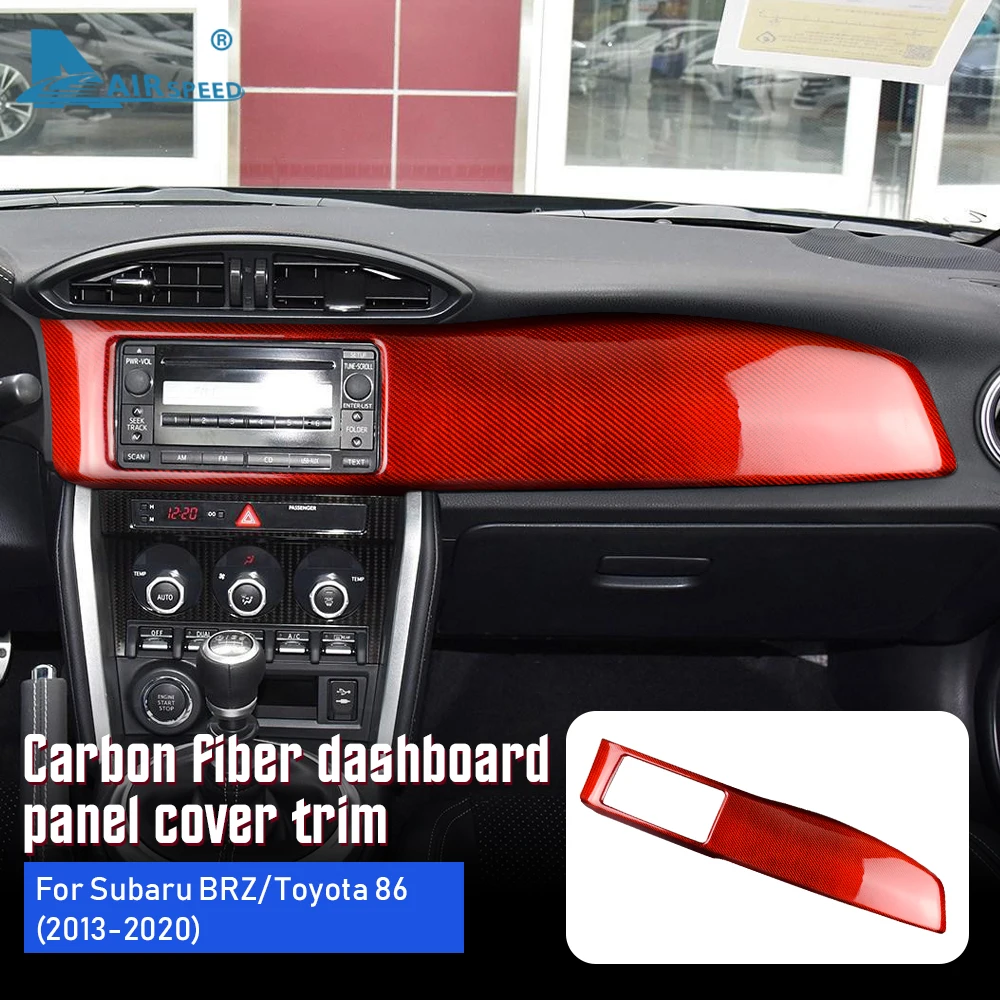 

AIRSPEED Carbon Fiber for Subaru BRZ Toyota 86 2017 2018 2019 2020 Accessories Interior Trim Car Dashboard Panel Cover Sticker