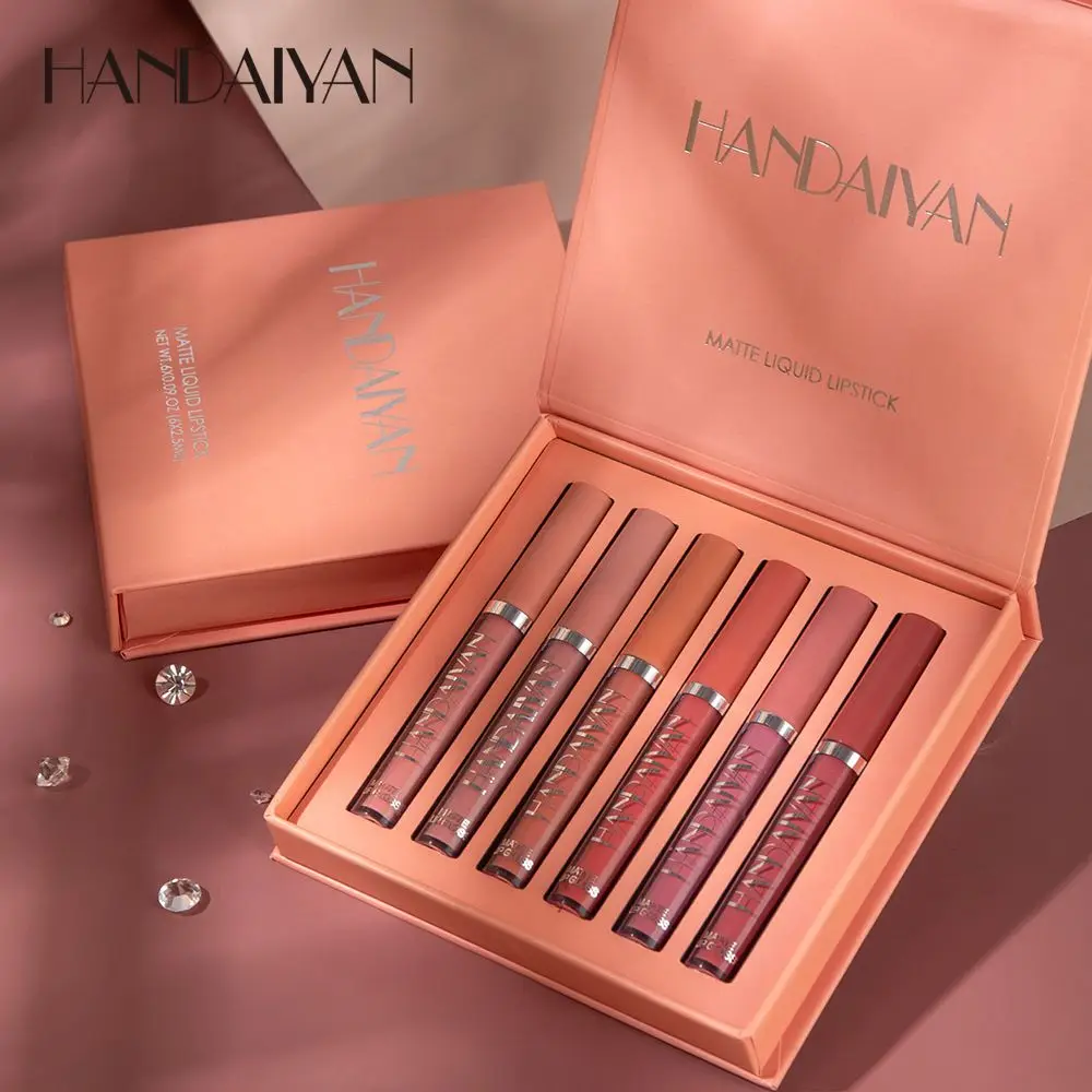 

6Pcs/set Beauty Long Lasting Smooth Moisturizer Liquid Lipstick Lip Gloss Set Makeup Tool Waterproof