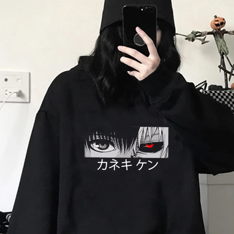 

tokyo ghoul Kaneki Ken hoodies women Ulzzang streetwear printed Korea female hoddies sweatshirts printed anime