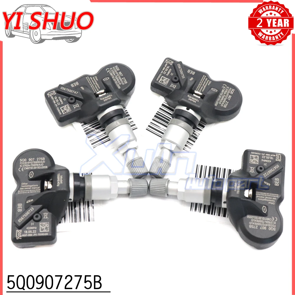 

Tire Pressure Monitoring System Sensor Car TPMS Sensor 5Q0907275B For Porsche 911 Cayenne 92A/92AN Cayman Macan Panamera 433MHz