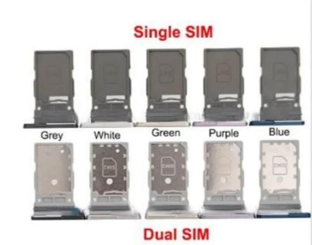 

SIM Card Slot Support,For Samsung Galaxy S21 FE Spare Parts, Single and Dual SIM Trays