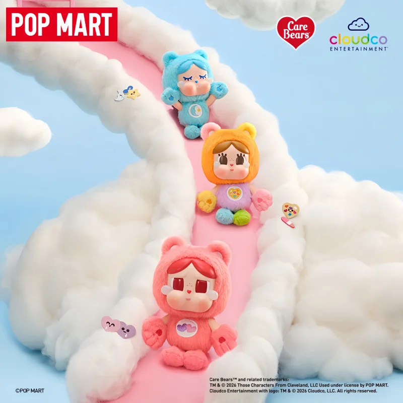 Фото Новинка 2026 года: Оригинальная серия POP MART Crybaby X Care Bears. Слепые коробки с виниловыми плюшевыми подвесками-украшениями. Загадочные коробки-сюрпризы. Подарки на день рождения. №1