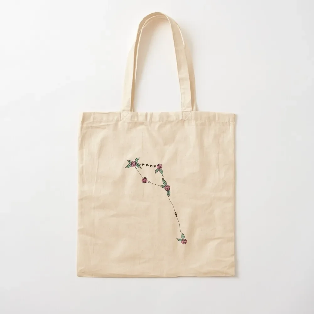 Фото Delphinus (Dolphin) Сузвездие Розы и Сердца Doodle Tote Bag отличная сумка мужская сумка-тоут №1