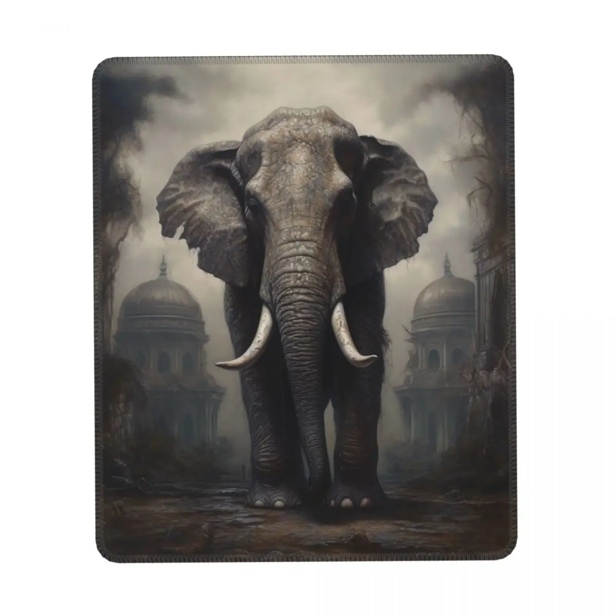 

Elephant Vertical Print Mouse Pad Mystic Surrealist Grotesque Illustrations Soft Mousepad Table Anti-Slip Rubber Mouse Pads