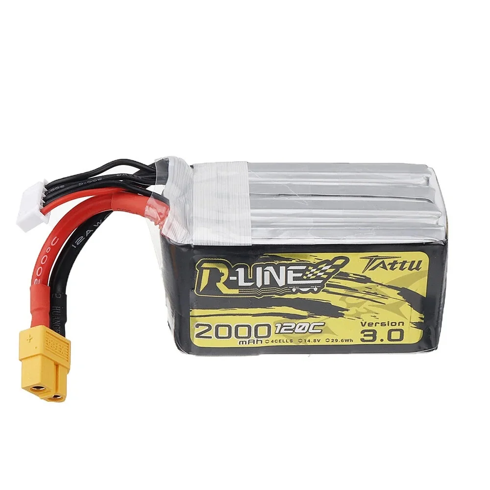 

TATTU R-LINE V3.0 4S 14,8 V 2000mAh 120C LiPo Battery XT60 Plug для самолета, радиоуправляемого автомобиля, вертолета, FPV гоночного дрона