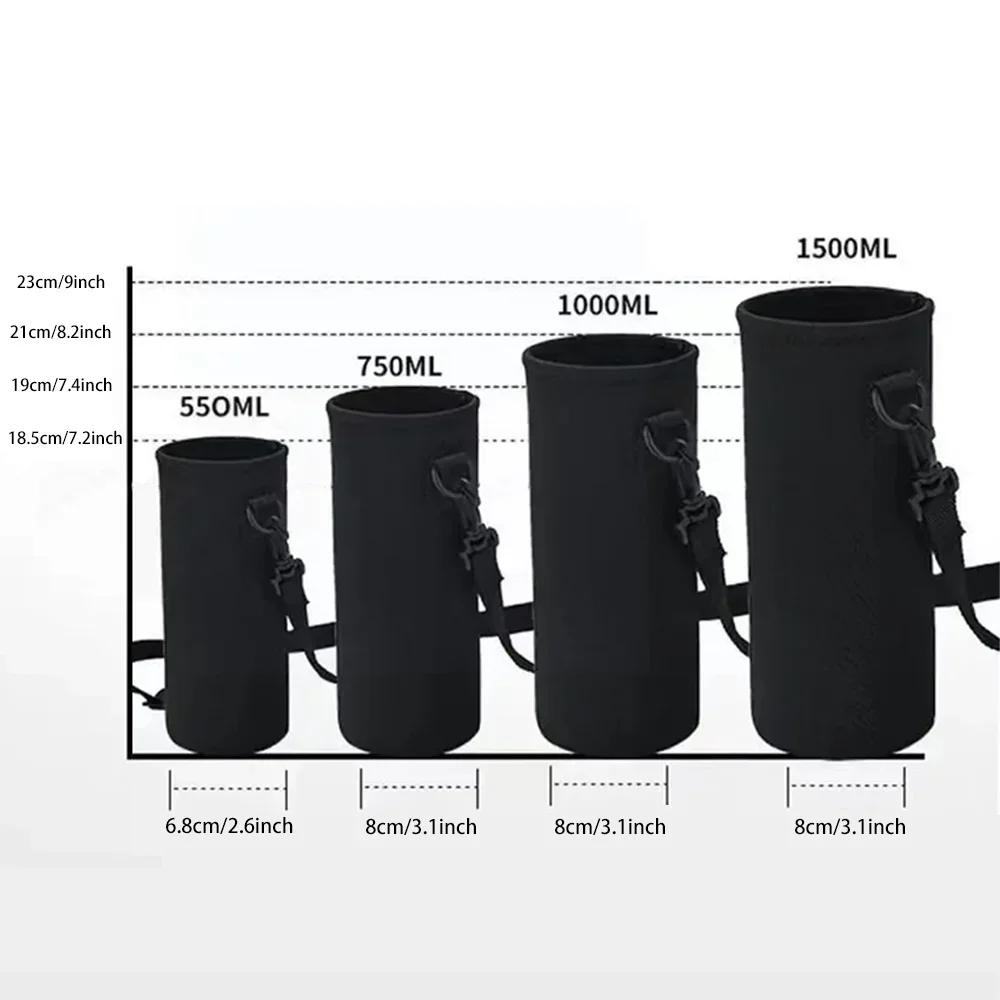 Бутылка для воды с чехлом 500-1500 мл Неопреновая Крышка вакуумной чашки крышка