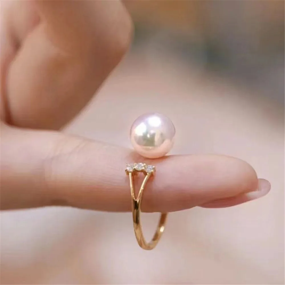 

DIY аксессуары из жемчуга S925 Стерлинговое серебро ювелирные изделия фотопустой держатель Регулируемый размер 7-10 мм бусины