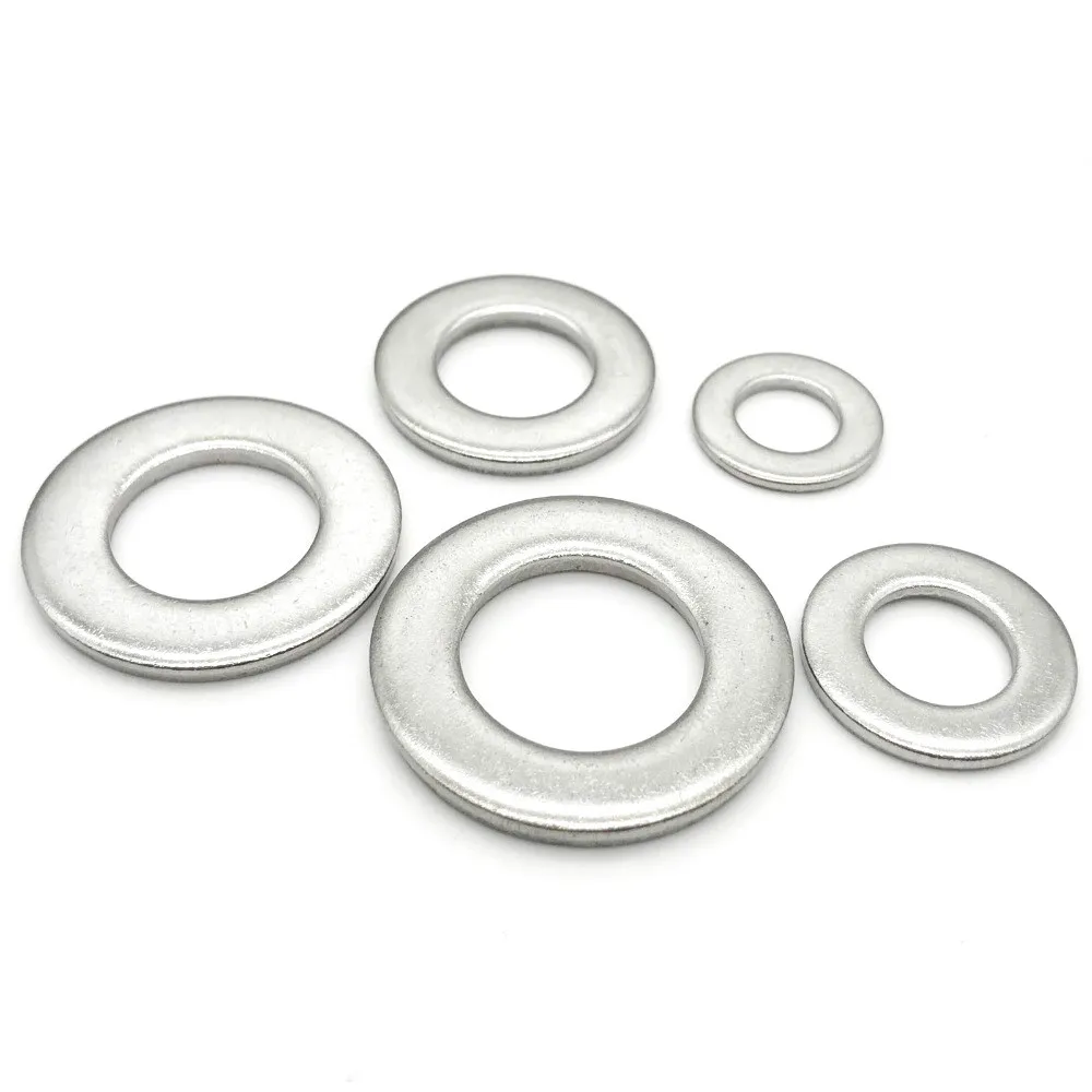 

100pc Washers GB97 A2 304 Stainless Steel Flat Washer Plain Gasket Ring for M1.6 M2 M2.5 M3 M4 M5 M6 Screw Bolt Silver Hardware