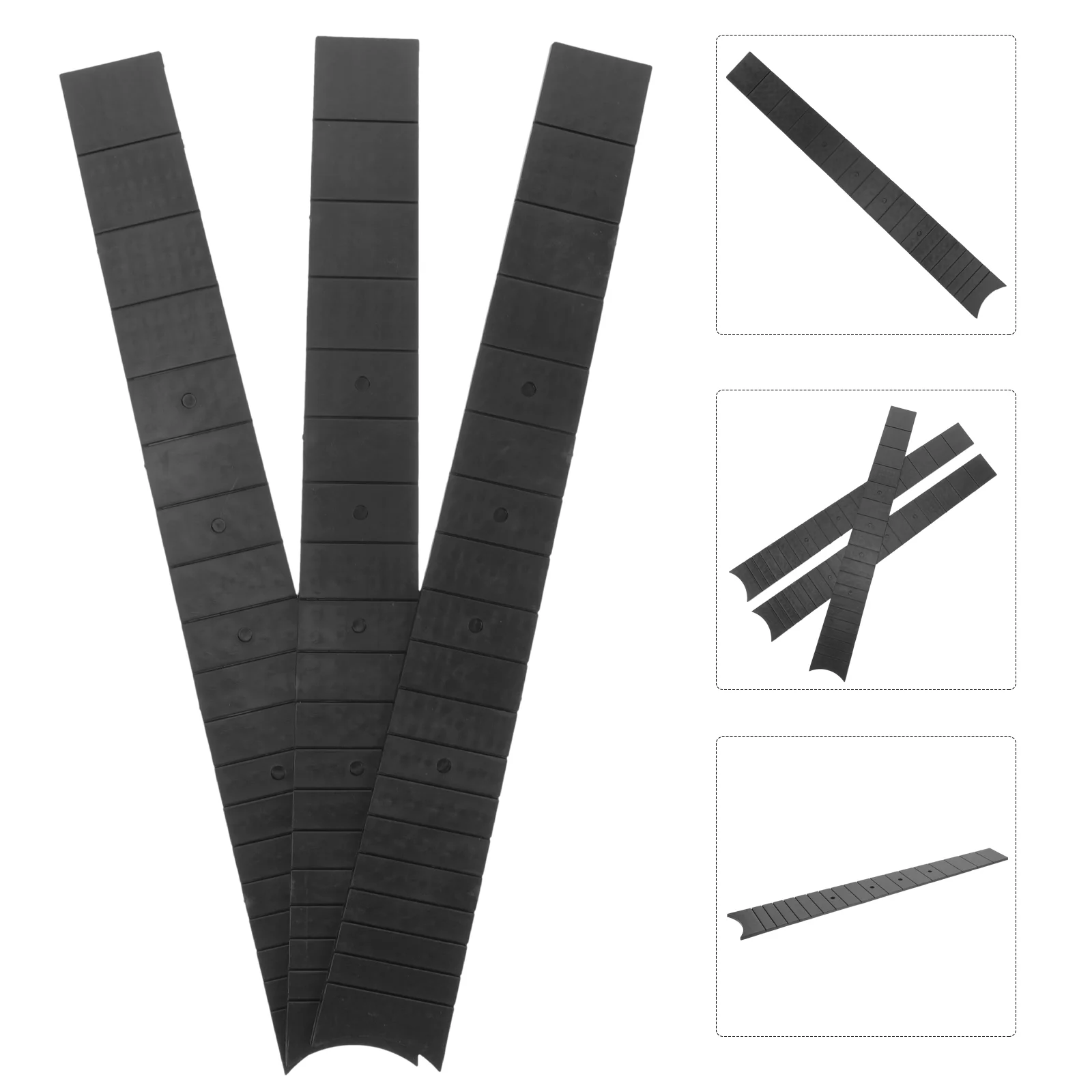 

3 Pcs Guitar Fretboard Headless Neck Replacement Ebony Folk Fingerboard Accessories