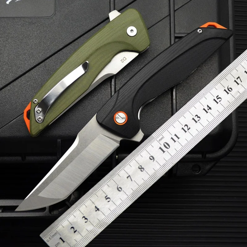 

Складной нож Hokkaido a, резец из стали D2 с медвежьей головой, складной портативный, для самообороны, для кемпинга