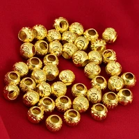 10pcs 2019 hot vietnam gold beads 8mm for jewelry concise fashion transfer beads diy fashion jewelry findings