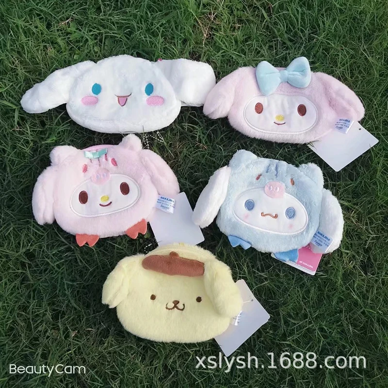 

Sanrio аниме мультфильм Kuromi Melody Cinnamorol плюшевый кошелек портативный Помада ключ наушники кабели Органайзер подарок