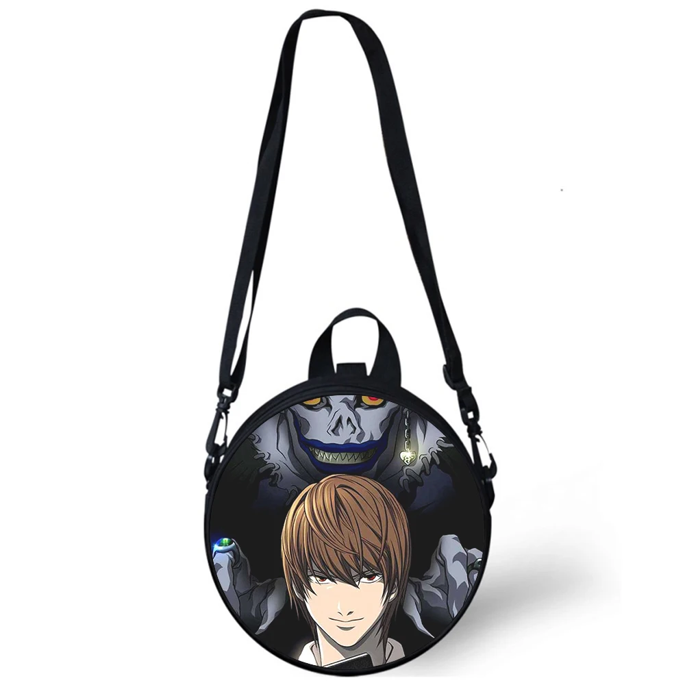 ANIME DEATH NOTE Child kindergarten Bag 3D Print Crossbody Shoulder Bags For School Women Mini Round Bagpacks Rugtas Bag