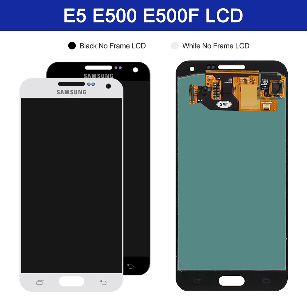 5 0 "Оригинальный дисплей E5 для Samsung Galaxy E500 E500M E500F E500H ЖК-дисплей сенсорный экран