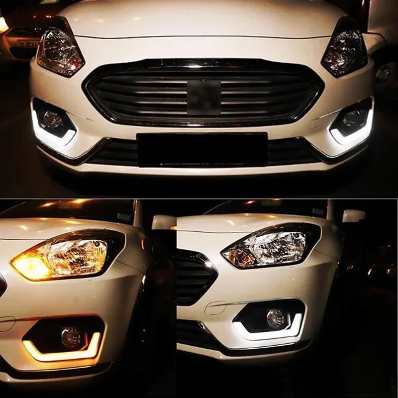 Автомобильные светодиодные DRL 12 В дневные фонари для Suzuki Dzire 2017 2018 2019 желтый указатель поворота дневные ходовые фары авто дальние фары (art.: 3920cc53738fa) - 3920cc53738fa
