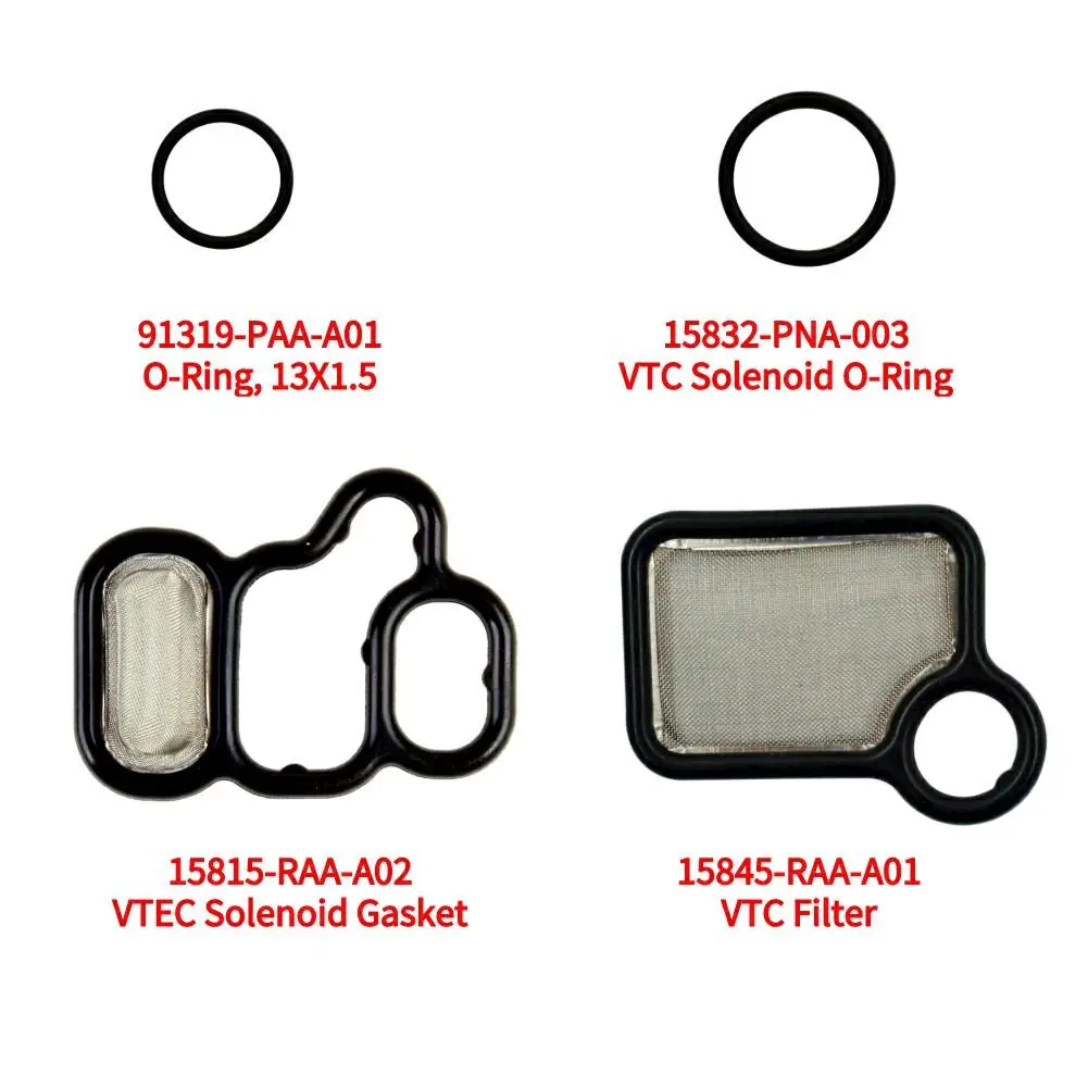 

Gasket Solenoid Spool Valve 15832-PNA-003 15845-RAA-A01 4Pcs 91319-PAA-A01