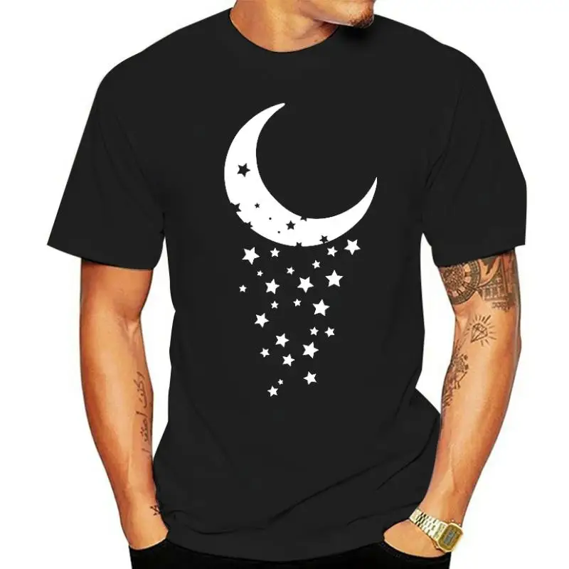 

100% Cotton Funny Moon Star Graphic Gift Summer Women Casual Novelty T-Shirt Loose Tops Tee EU Size Casual Streetwear Gift Shirt