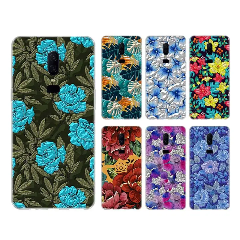 

Decorative Flowers Case For Redmi Note 7 8 8T 9S Cover For Redmi Note 9 10 Pro Max 10S 6 5 9T Transparent Printing Coque